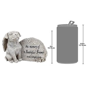 Design Toscano QL593931 Forever in Our Hearts Memorial Dog Statue,greystone