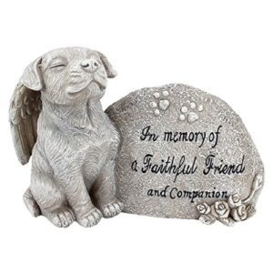 design toscano ql593931 forever in our hearts memorial dog statue,greystone