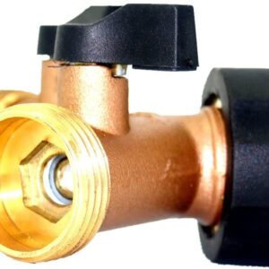 Heisey Garden Hose Splitter Heavy-Duty 2 Way Solid Brass Y Valve Female Connector