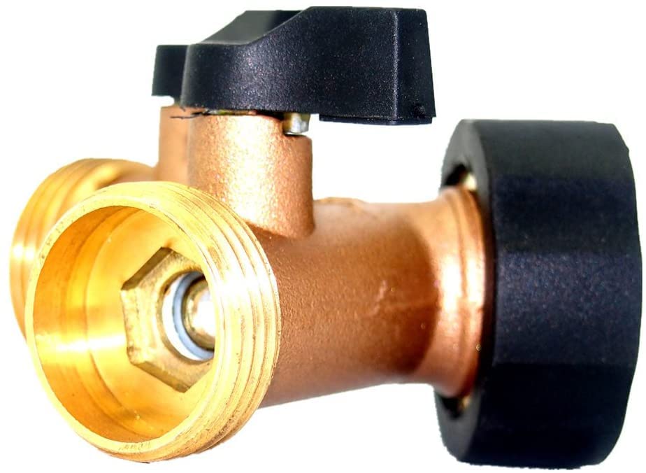 Heisey Garden Hose Splitter Heavy-Duty 2 Way Solid Brass Y Valve Female Connector