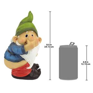 Design Toscano QM2432400 Garden Gnome Statue - Stinky the Garden Gnome - Naughty Gnomes - Mooning Gnomes Statues,Single