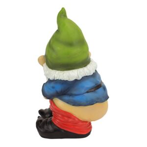 Design Toscano QM2432400 Garden Gnome Statue - Stinky the Garden Gnome - Naughty Gnomes - Mooning Gnomes Statues,Single