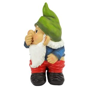 Design Toscano QM2432400 Garden Gnome Statue - Stinky the Garden Gnome - Naughty Gnomes - Mooning Gnomes Statues,Single