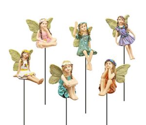 fanwnki fairy garden vintage resin fairy figurines for outdoor garden yard lawn supplies home decor set of 6