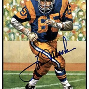 Tom Mack Signed Goal Line Art Card GLAC Autographed Rams PSA/DNA