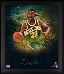 gary payton seattle supersonics framed autographed 20″ x 24″ in-focus photograph – autographed nba photos