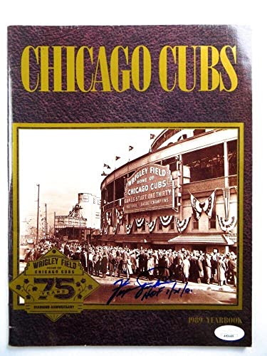 Fergie Jenkins Signed Autograph Magazine 1989 Chicago Cubs Yearbook JSA AH04489 - Autographed MLB Magazines