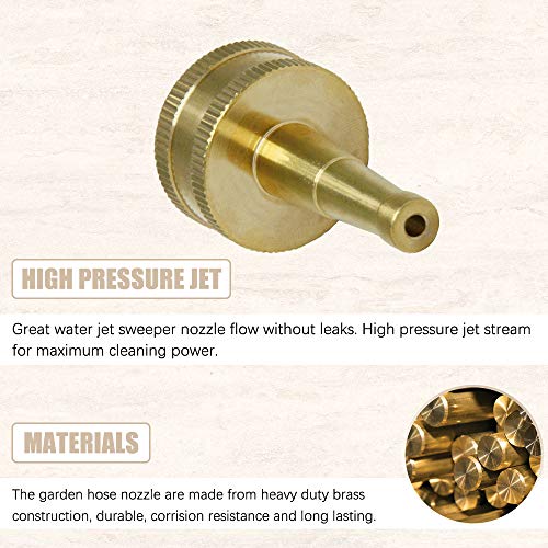 Suntai Solid Brass Jet Sweeper Jet Nozzle, 3 Pack