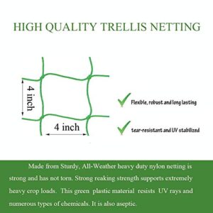 Trellis Netting for Climbing Plants - Heavy Duty Garden Trellis Netting for Cucumber, Vine, Fruits & Vegetables Tomato Plants Trellis Net, Climbing Vining Plants (16.4' x 6.6'Ft)