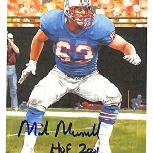 Mike Munchak Signed Goal Line Art Card GLAC Autographed w/HOF Oilers TriStar