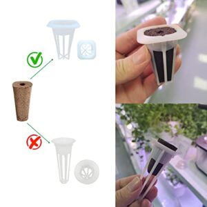 Ambgrow 50pcs Grow Baskets for Indoor Hydroponics Supplies, Hydroponics Growing System Plant Seed Pods Compatible with Partly QYO, LYKO,Idoo Hydroponic Garden System(Square)