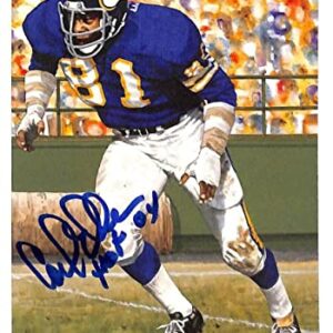 Carl Eller Signed Goal Line Art Card GLAC Autographed w/HOF Vikings BAS