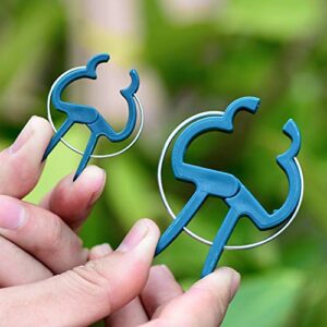 PERSZEN 60PCS Plant Clips 2 Sizes Adjusting Garden Plant Clips Reusable Plant Supports Clips for Supporting Stems of Flower Vine Vegetables Tomatoes Climbing