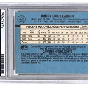 Barry Larkin Signed 1988 Donruss #492 Autographed Reds PSA/DNA