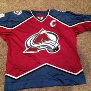 HOF Colorado Avalanche Joe Sakic 1998-99 Game Used & Signed Jersey MeiGray LOA - Autographed NHL Jerseys