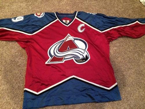 HOF Colorado Avalanche Joe Sakic 1998-99 Game Used & Signed Jersey MeiGray LOA - Autographed NHL Jerseys