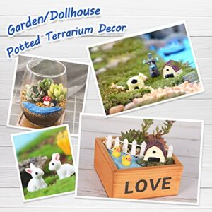 CHAKANLX 108 Pieces Miniatures Fairy Garden Accessories Outdoor, Fairy Garden Kit, Miniature Figurines, Fairy Garden Accessories, DIY Micro Landscape Ornaments for Potted Plant Bonsai Terrarium Decor