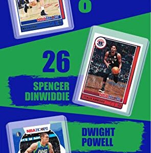 Dallas Mavericks Basketball Cards: Luka Doncic, Tim Hardaway Jr, Maxi Kleber, Spencer Dinwiddie, Dwight Powell, Reggie Bullock, Dirk Nowitzki ASSORTED Basketball Trading Card and Wristbands Bundle