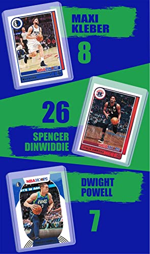 Dallas Mavericks Basketball Cards: Luka Doncic, Tim Hardaway Jr, Maxi Kleber, Spencer Dinwiddie, Dwight Powell, Reggie Bullock, Dirk Nowitzki ASSORTED Basketball Trading Card and Wristbands Bundle