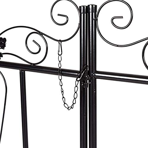 Kintness Garden Arch Arbor with Gate Trellis Arbour Archway for Climbing Plants Outdoor Garden Lawn Backyard …