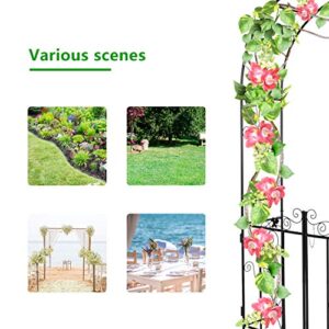 Kintness Garden Arch Arbor with Gate Trellis Arbour Archway for Climbing Plants Outdoor Garden Lawn Backyard …