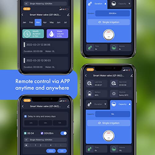 Sainlogic Sprinkler Timer with Wi-Fi Hub, Smart Garden Hose Faucet Timer Programmable Water Timer, Wireless Lawn Sprinkler Controller Irrigation System Valve with Water Flow Meter