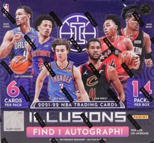 2021/22 panini illusions nba basketball hobby box (14 pks/bx)