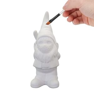 marstop unpainted gnome statue diy paint your own gnome friday the 13th jason garden gnome decorations stunning detail 7.5″ tall