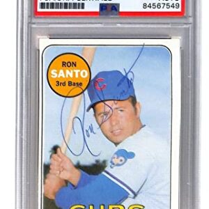 Ron Santo Signed 1969 Topps #570 Autographed Cubs PSA/DNA