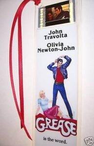 grease movie film cell bookmark memorabilia collectible complements poster book theater