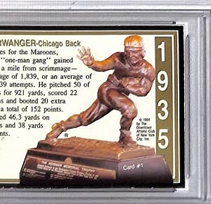 Jay Berwanger Signed 1991 Heisman Collection Card #1 Autographed Chicago PSA/DNA