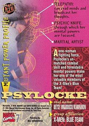 1994 Fleer Ultra #7 Psylocke NonSport