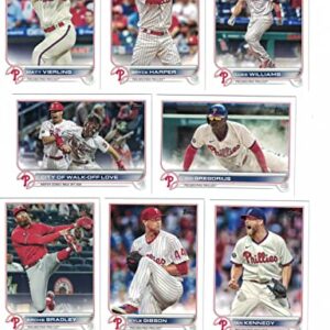 Philadelphia Phillies / 2022 Topps Baseball Team Set (Series 1 and 2) with (24) Cards. PLUS 2021 Topps Phillies Baseball Team Set (Series 1 and 2) with (23) Cards. ***INCLUDES (3) Additional Bonus Cards of Former Phillies Greats Mike Schmidt, Ryan Howard