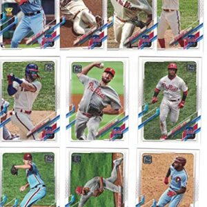 Philadelphia Phillies / 2022 Topps Baseball Team Set (Series 1 and 2) with (24) Cards. PLUS 2021 Topps Phillies Baseball Team Set (Series 1 and 2) with (23) Cards. ***INCLUDES (3) Additional Bonus Cards of Former Phillies Greats Mike Schmidt, Ryan Howard