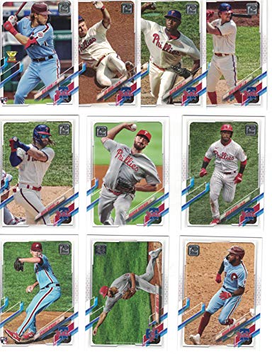 Philadelphia Phillies / 2022 Topps Baseball Team Set (Series 1 and 2) with (24) Cards. PLUS 2021 Topps Phillies Baseball Team Set (Series 1 and 2) with (23) Cards. ***INCLUDES (3) Additional Bonus Cards of Former Phillies Greats Mike Schmidt, Ryan Howard