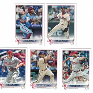 Philadelphia Phillies / 2022 Topps Baseball Team Set (Series 1 and 2) with (24) Cards. PLUS 2021 Topps Phillies Baseball Team Set (Series 1 and 2) with (23) Cards. ***INCLUDES (3) Additional Bonus Cards of Former Phillies Greats Mike Schmidt, Ryan Howard