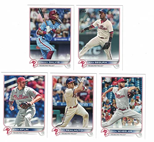 Philadelphia Phillies / 2022 Topps Baseball Team Set (Series 1 and 2) with (24) Cards. PLUS 2021 Topps Phillies Baseball Team Set (Series 1 and 2) with (23) Cards. ***INCLUDES (3) Additional Bonus Cards of Former Phillies Greats Mike Schmidt, Ryan Howard