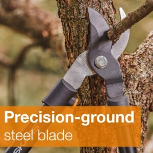 Fiskars 28" Steel Blade Garden Bypass Lopper and Tree Trimmer - Sharp Precision-Ground Steel Blade Tree Cutter for Branches up to 1.5" Diameter