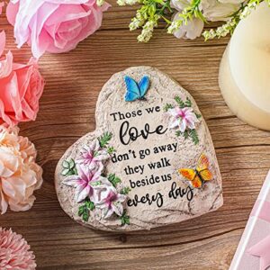 Jetec Sympathy Gift Memorial Garden Stone Decor Those We Love Don't Go Away Memorial Gifts Bereavement Gifts in Memory of Loss of Loved One Condolence Gifts for Outdoors