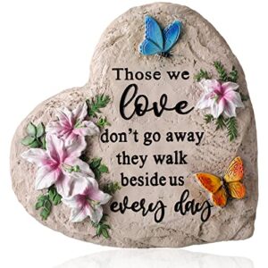 Jetec Sympathy Gift Memorial Garden Stone Decor Those We Love Don't Go Away Memorial Gifts Bereavement Gifts in Memory of Loss of Loved One Condolence Gifts for Outdoors