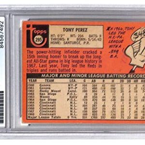 Tony Perez Signed 1969 Topps #295 Autographed Reds PSA/DNA