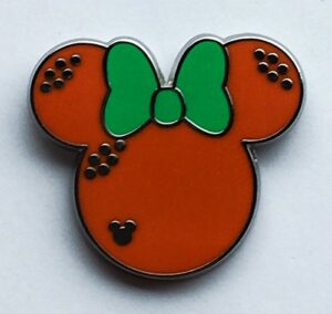 disney pin 119765 dlr – 2017 hidden mickey – minnie fruit icons – orange pin