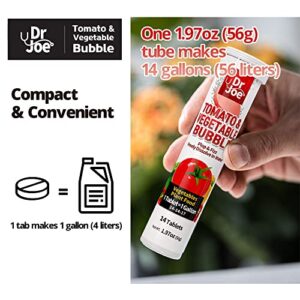 Dr. Joe Tomato & Vegetable Bubble Plant Food - Water Soluble Fertilizer (14 Fizzing Tablets, Makes 14 Gallons, 14-14-17)