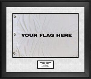 genesis invitational framed 23″ x 27″ pin flag frame – insert your own flag – golf plaques and collages