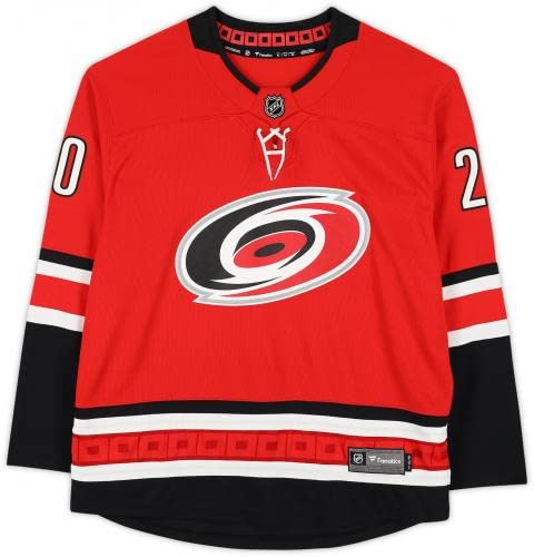 Sebastian Aho Carolina Hurricanes Autographed Red Fanatics Breakaway Jersey - Autographed NHL Jerseys