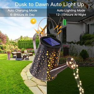 Solar Lights Outdoor Garden Decor,LUKATU Solar Watering Can with 90 LED Lights Waterproof Large Metal Hanging Lantern Outside Garden Decorations for Yard Porch Patio Pathway Gardening Gift