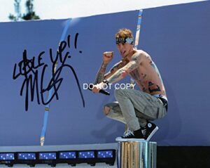 machine gun kelly mgk reprint signed lace up concert photo #3 rp