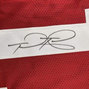 Framed Autographed/Signed Tua Tagovailoa 33x42 Alabama Red College Football Jersey Beckett BAS COA