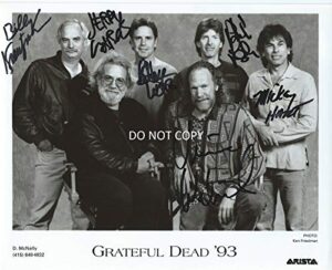 grateful dead band signed reprint promo 8×10 photo jerry garcia + rp