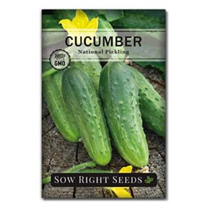 sow right seeds – national pickling cucumber seeds for planting – non-gmo heirloom seeds with instructions to plant and grow a home vegetable garden, great gardening gift (1)